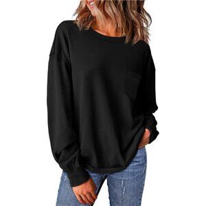 Womens Long Sleeve Crewneck Shirts - Casual Fall Tops